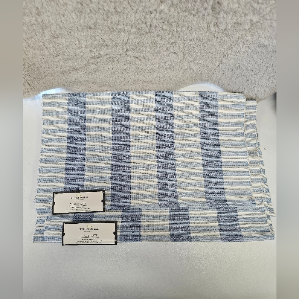 4 Count Blue Striped Placemats